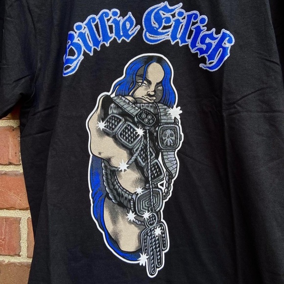 Billie Eilish Glitter T-Shirt - Picture 3 of 4